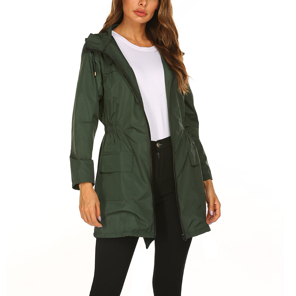 Damen Winterjacke mittellang – Dunkelgrün – Noravolo