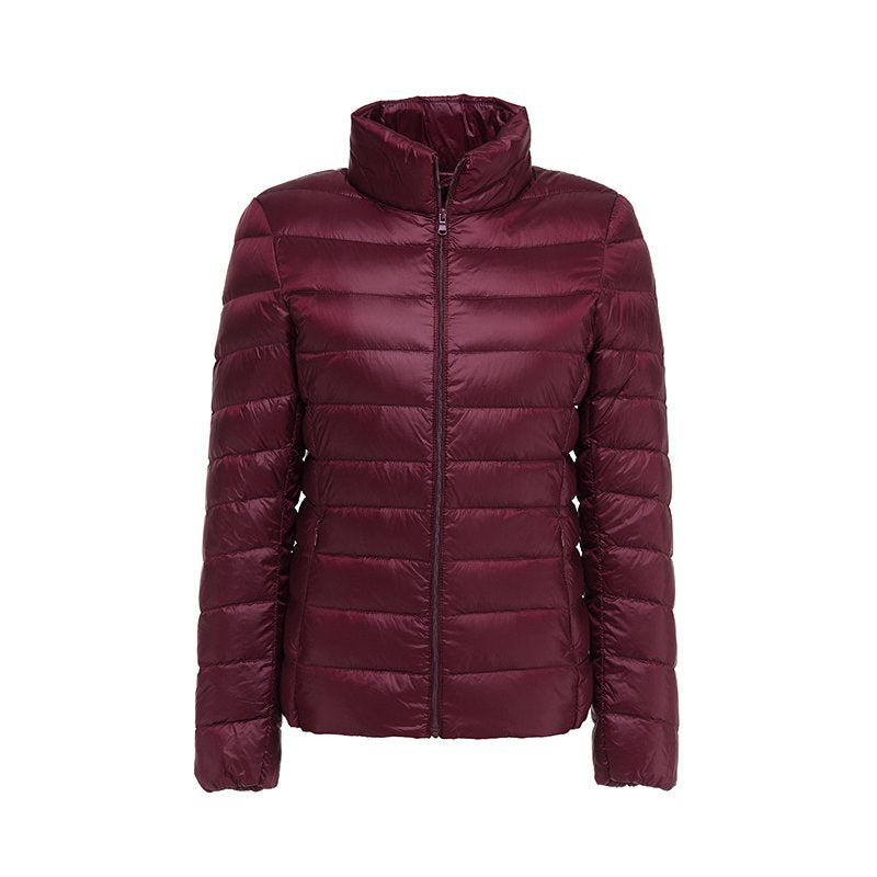 Damen Steppjacke figurbetont – Weinrot – Noravolo