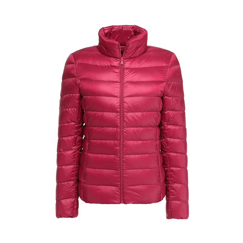 Damen Steppjacke figurbetont – Rosenrot – Noravolo