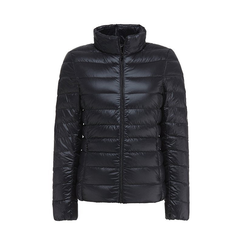Damen Steppjacke figurbetont – Schwarz – Noravolo