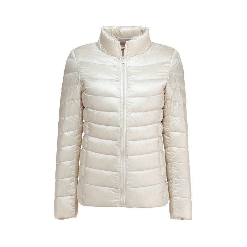 Damen Steppjacke figurbetont – Weiß – Noravolo