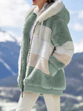 Damen Winterjacke mit Kapuze – Grasgrün – Noravolo