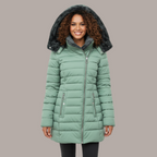 Damen Wintermantel mit weichem Innenfutter – Produktfoto – Noravolo