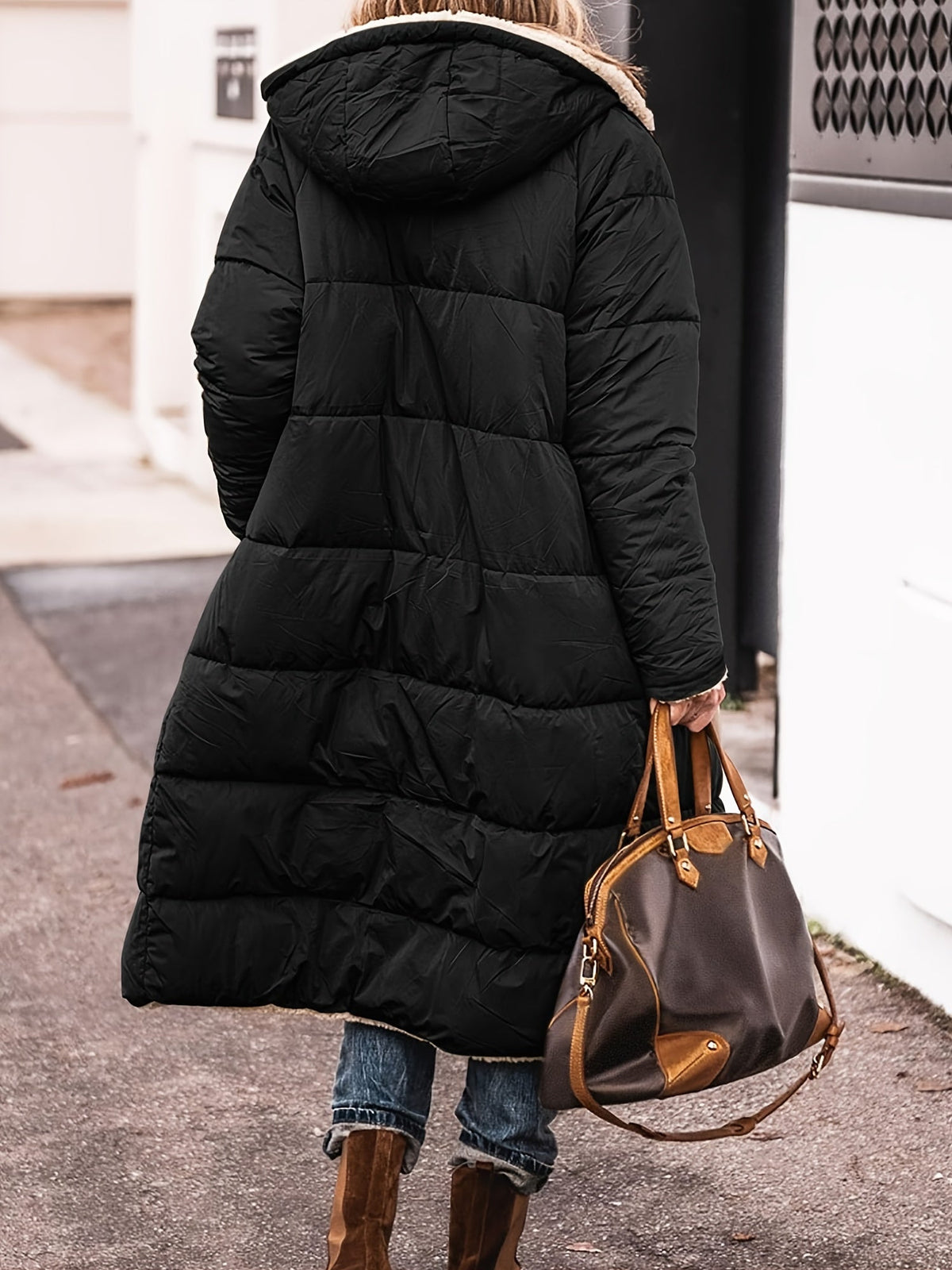 Damen Lange Winterjacke – Produktfoto – Noravolo