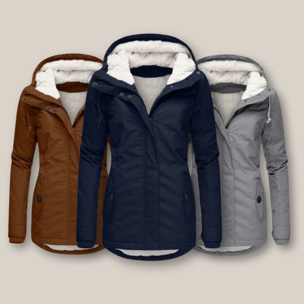 Damen Parka mit Teddyfutter – Produktfoto – Noravolo