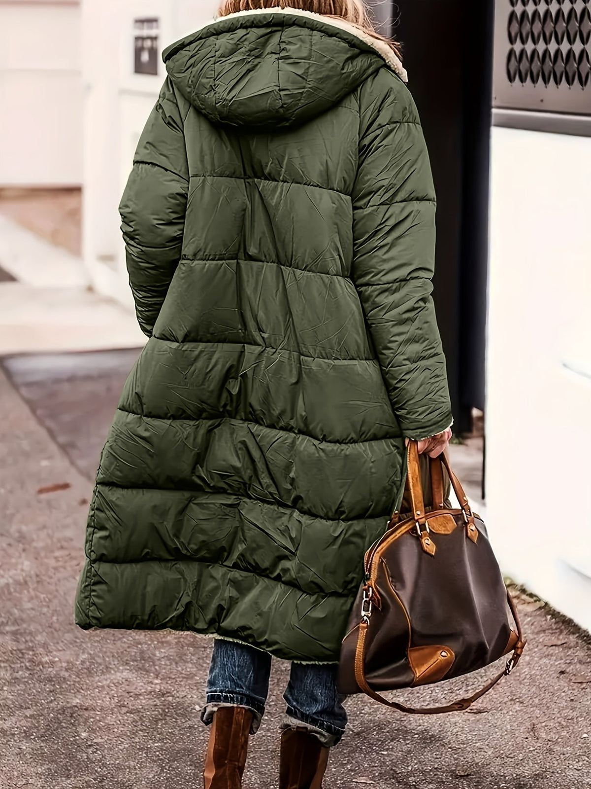 Damen Lange Winterjacke – Produktfoto – Noravolo