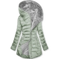 Damen Wintermantel mit weichem Innenfutter – Hellgrün – Noravolo