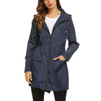 Damen Winterjacke mittellang – Marineblau – Noravolo