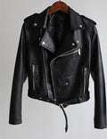 Damen Bikerjacke cropped – Schwarz – Noravolo
