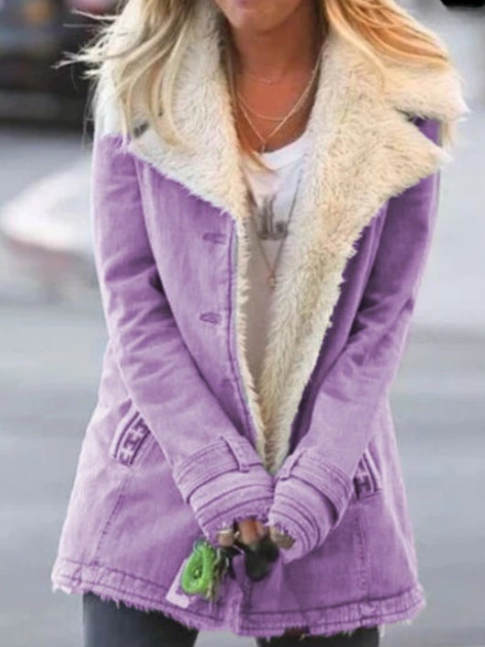 Damen Winterjacke – Violett – Noravolo