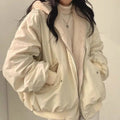 Damen Winterjacke doppellagig – Beige – Noravolo