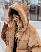 Damen Mantel aus Kunstfell – Produktfoto – Noravolo