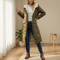 Damen Jacke im Longline-Stil – Dunkelgrün – Noravolo