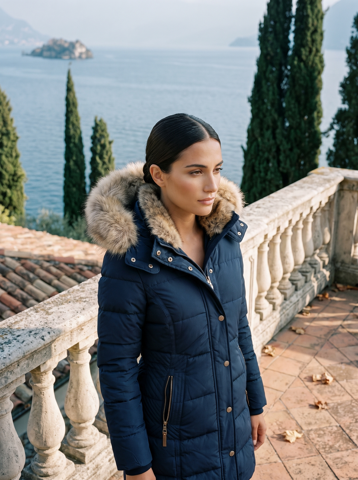Damen Jacke figurbetont – Marineblau – Noravolo