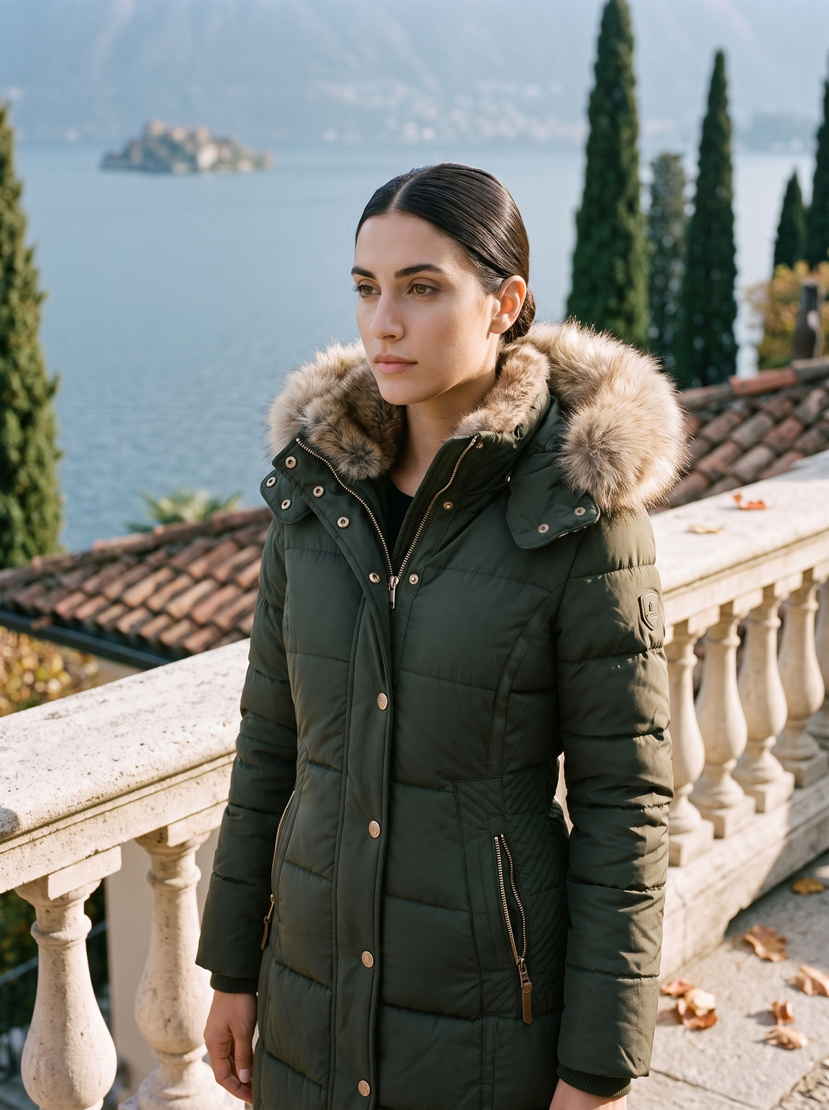 Damen Jacke figurbetont – Salbeigrün – Noravolo