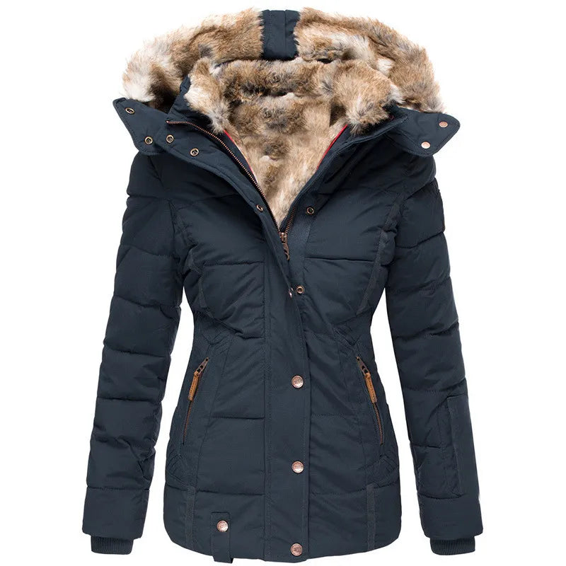 Damen Wintermantel – Blau – Noravolo