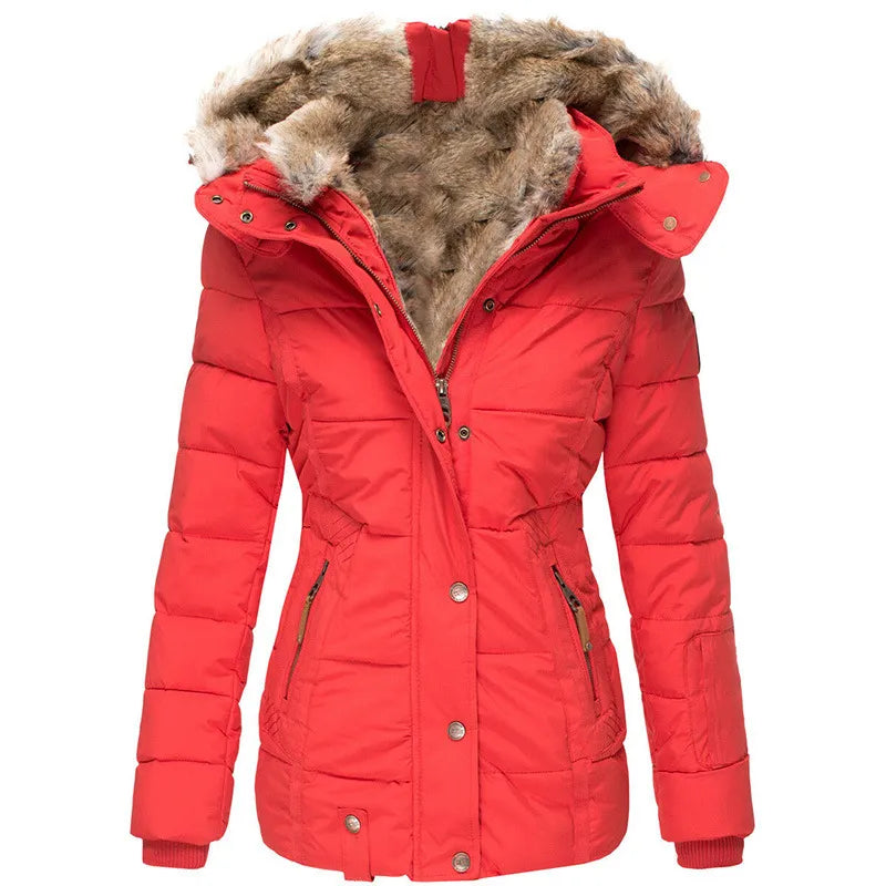 Damen Wintermantel – Rot – Noravolo