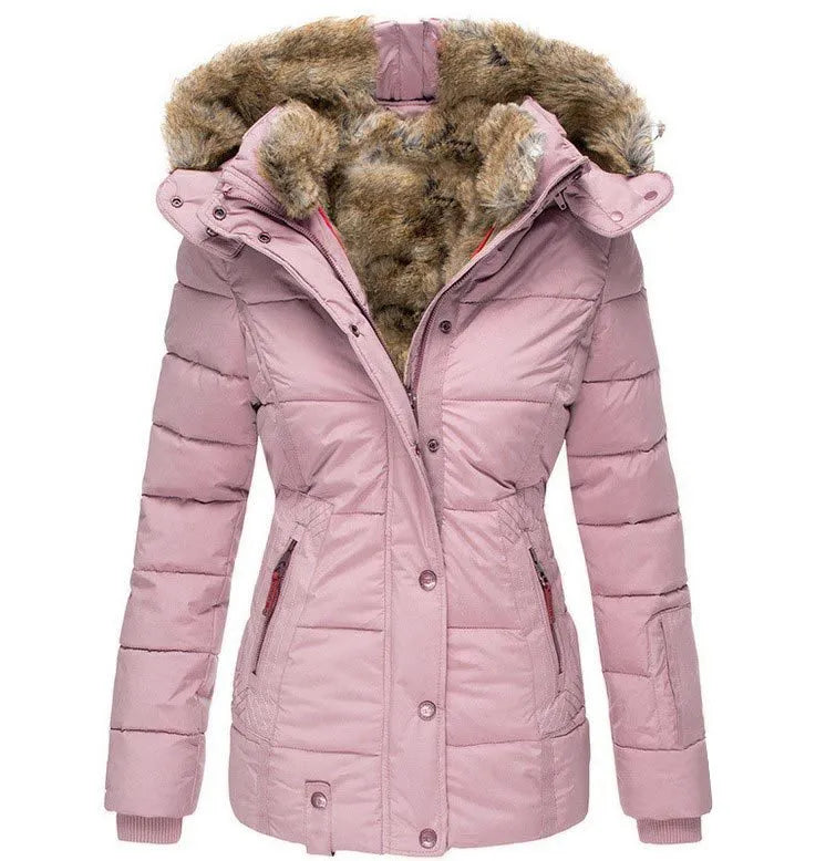 Damen Wintermantel – Rosa – Noravolo