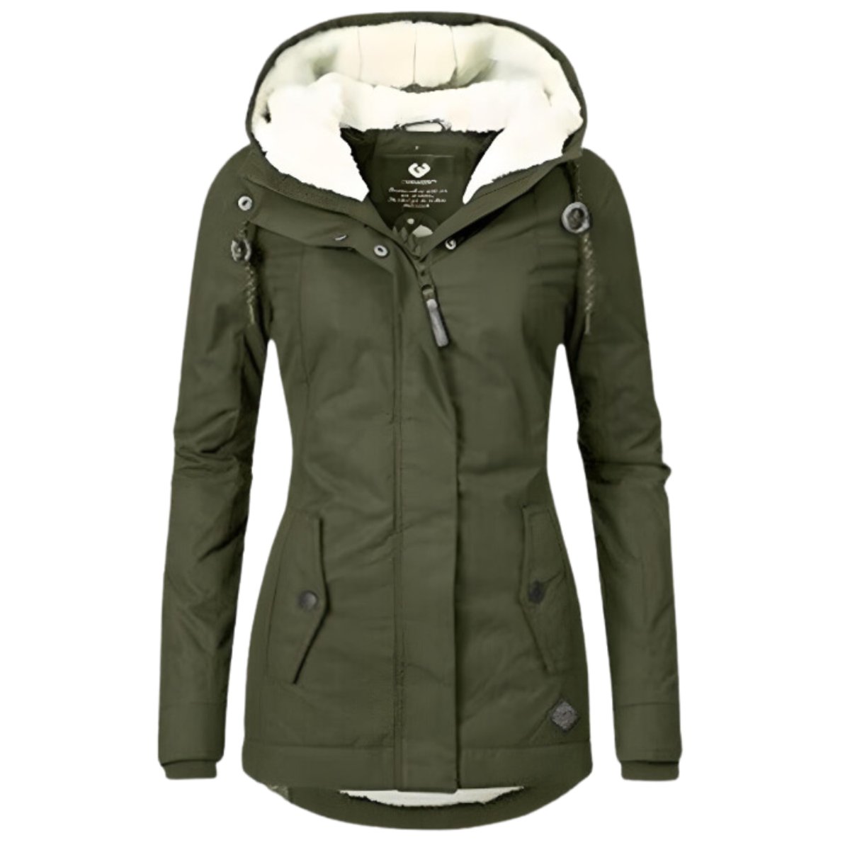 Damen Parka tailliert – Dunkelgrün – Noravolo