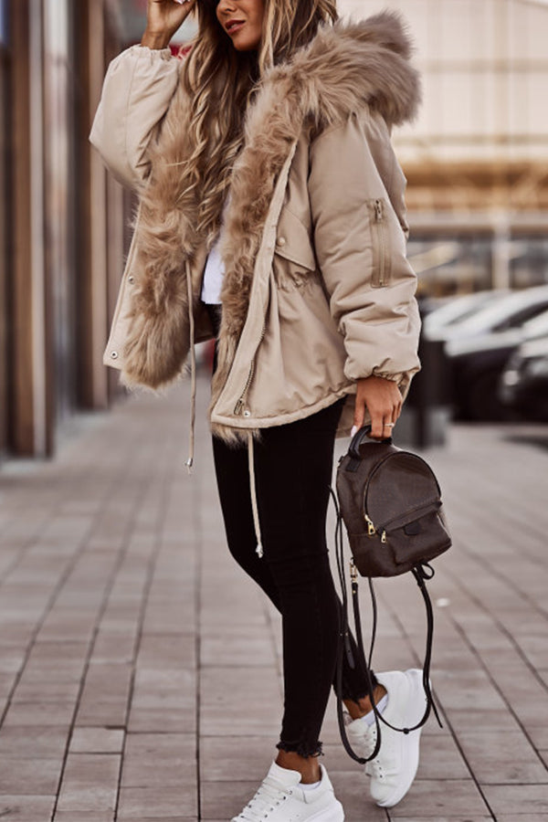 Damen Parka mit Kunstfellbesatz – Produktfoto – Noravolo