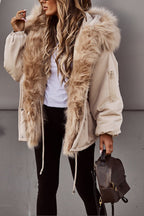 Damen Parka mit Kunstfellbesatz – Produktfoto – Noravolo