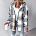 Damen Jacke mit Kapuze – Grau – Noravolo