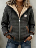 Damen Steppjacke mit Fleecefutter – Grau – Noravolo