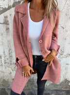 Damen Strickjacke Oversize – Rosa – Noravolo