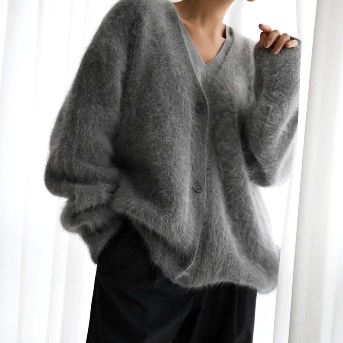 Damen Strickjacke Oversized – Produktfoto – Noravolo