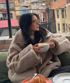Damen Teddymantel Oversized – Produktfoto – Noravolo