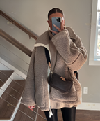 Damen Teddymantel Oversized – Produktfoto – Noravolo