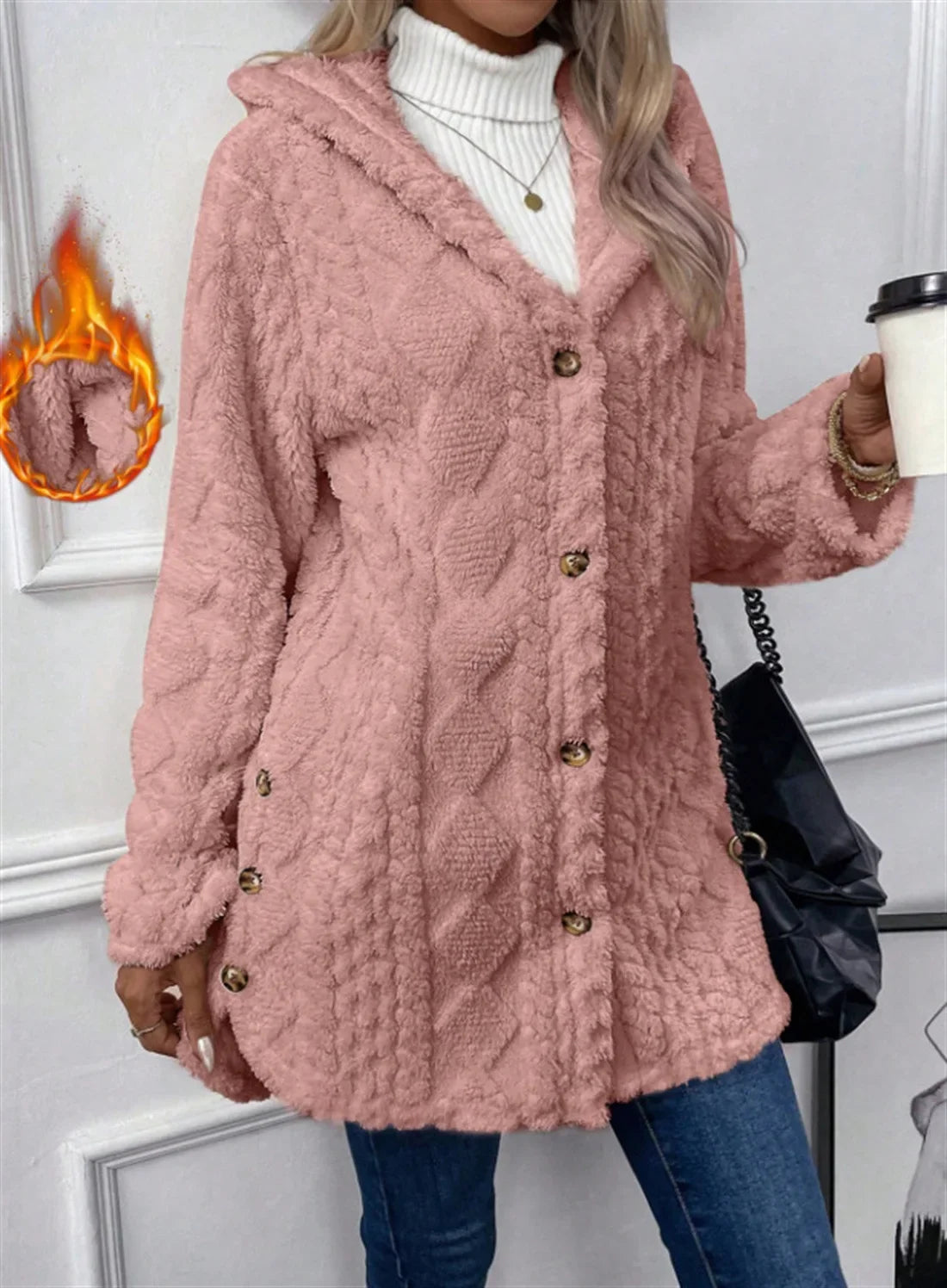 Damen Mantel mit Knopfleiste – Produktfoto – Noravolo