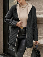 Damen Steppjacke figurbetont – Schwarz – Noravolo