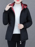 Damen Steppjacke wendbar – Schwarz – Noravolo