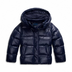 Damen Winterjacke mit fester Kapuze – Dunkelblau – Noravolo