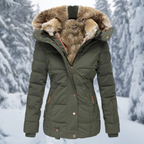 Damen Steppjacke tailliert – Grün – Noravolo