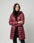 Damen Winterjacke ultraleicht – Burgunderrot – Noravolo