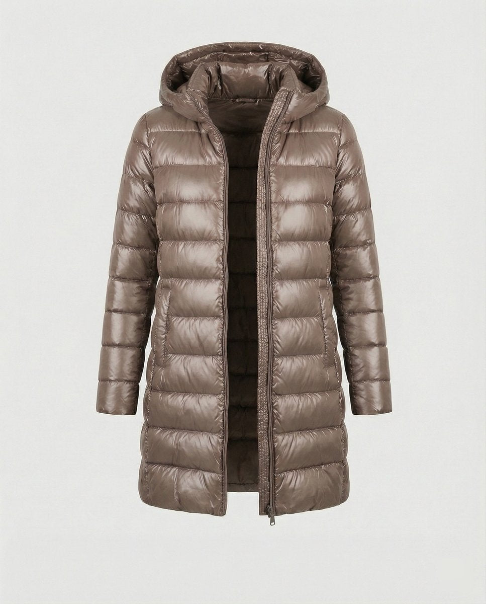 Damen Winterjacke ultraleicht – Khaki – Noravolo