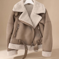 Damen Winterjacke mit Gürtel – Schwarz – Noravolo