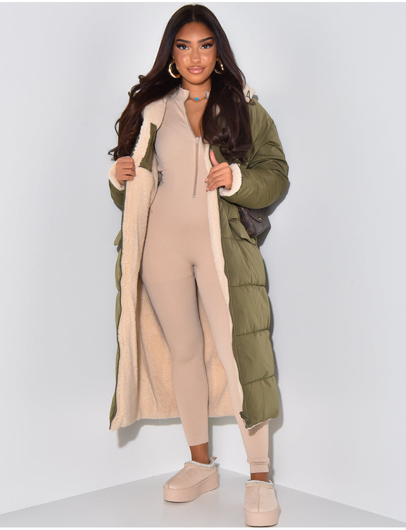 Damen Winterjacke wendbar – Grün – Noravolo