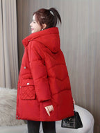 Damen Winterjacke mit Kapuze – Produktfoto – Noravolo