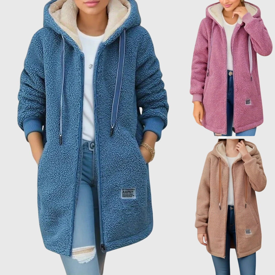 Damen Winterjacke mit verstellbarer Kapuze – Produktfoto – Noravolo