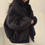 Damen Jacke Oversize mit Kunstfellfutter – Produktfoto – Noravolo