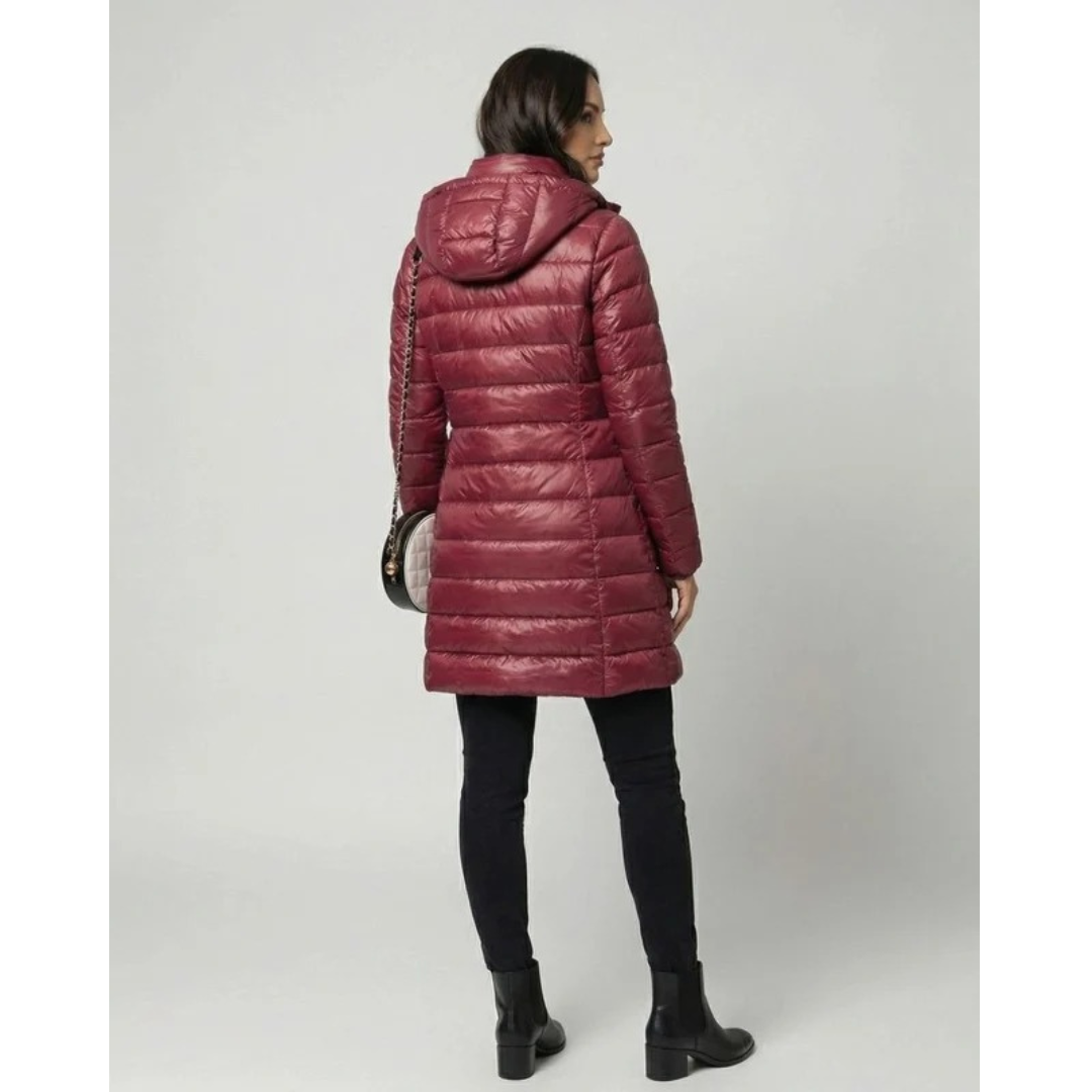 Damen Steppjacke lang – Produktfoto – Noravolo