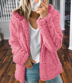 Damen Teddyfleece Wintermantel – Produktfoto – Noravolo