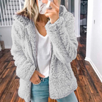 Damen Teddyfleece Wintermantel – Produktfoto – Noravolo
