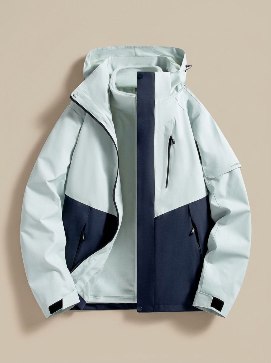 Damen Winterjacke mit abnehmbarer Kapuze – Dunkelblau – Noravolo