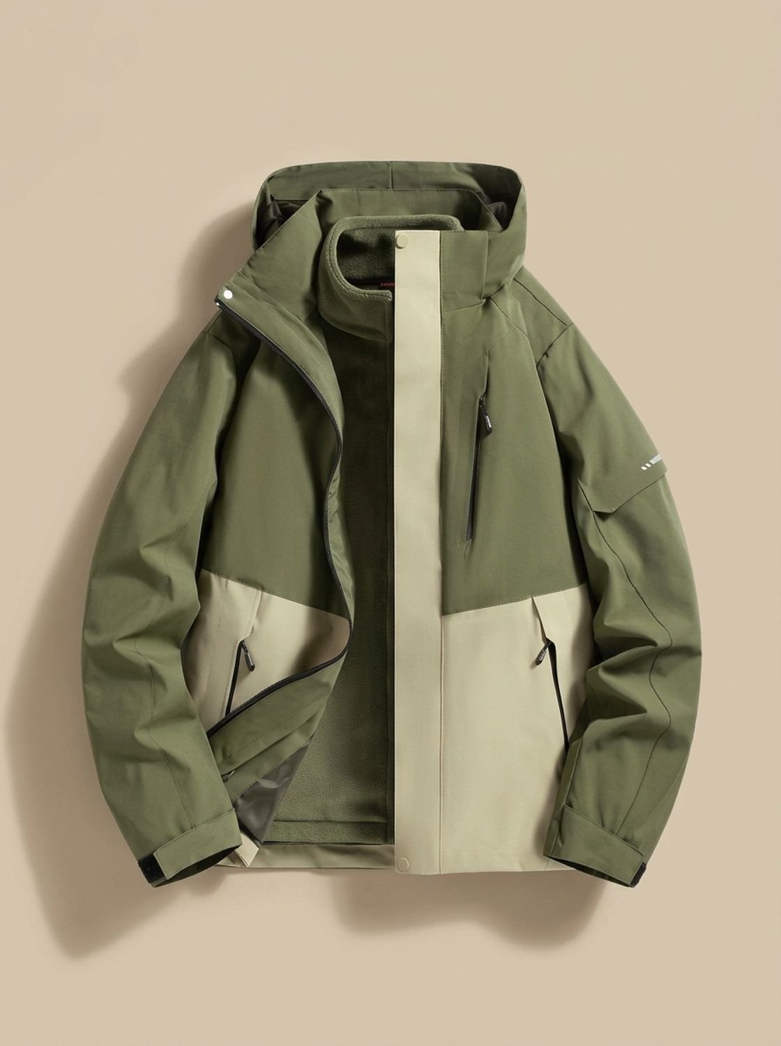 Damen Winterjacke mit abnehmbarer Kapuze – Dunkelgrün – Noravolo