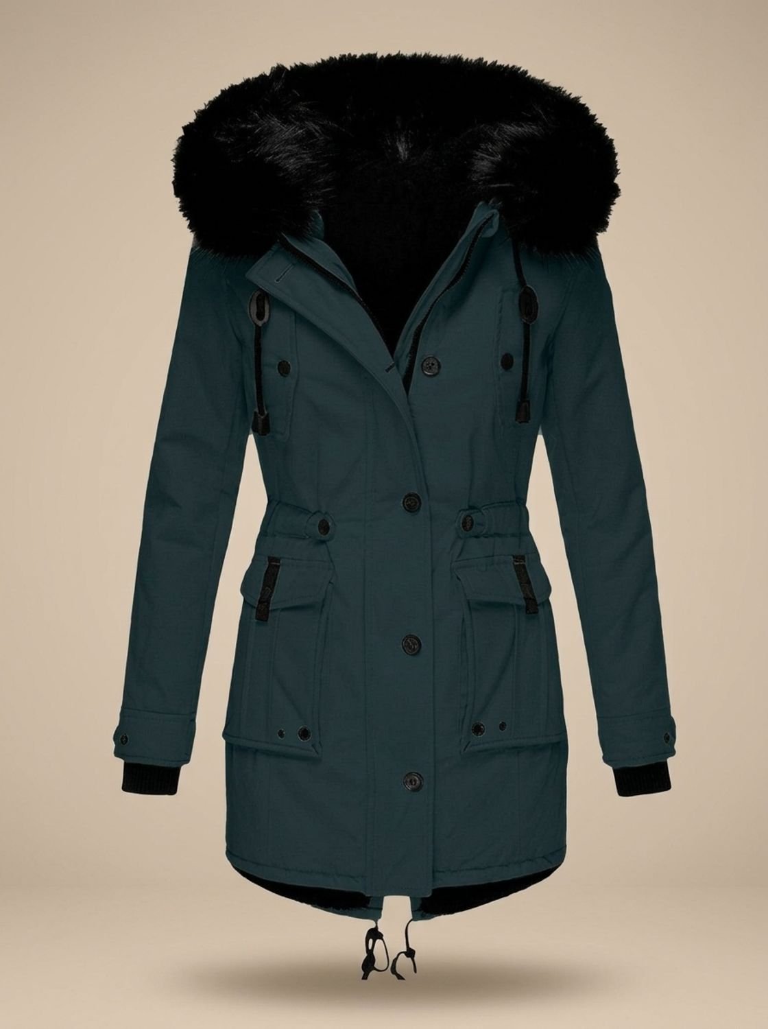 Damen Winterparka tailliert – Produktfoto – Noravolo