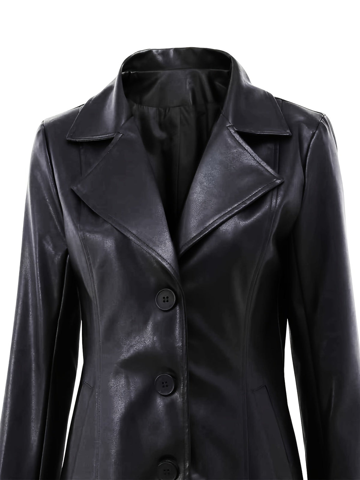 Damen Ledermantel Slim Fit – Produktfoto – Noravolo